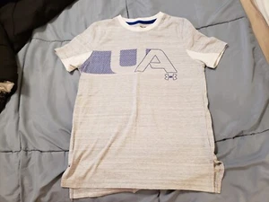 UNDER ARMOUR Size YXS Heat Gear Youth Gray Loose Fit Shirt Short Sleeve XS - Picture 1 of 5