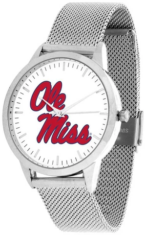 Ole Miss Rebels Watch Silver Mesh Statement Wristwatch Cover