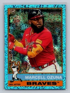 2025 Topps Heritage Blue Chrome 152 Marcell Ozuna, Atlanta Braves - Picture 1 of 2