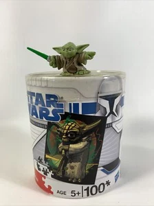 Star Wars Yoda Puzzle 100 Pieces W/ Yoda Figure MB Jigsaw Puzzle - Picture 1 of 5