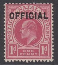 SG 02 Natal 1904 1d Carmine official. very lightly mounted mint 