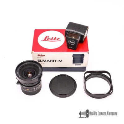 Lente Leica 21 mm f/2,8 Elmarit-M montura M, #11134 con capucha, visor 21 mm + estuche Foto 1 de 4