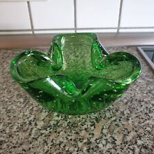 SEGUSO Bullicante MURANO Glas Aschenbecher Farbe grün