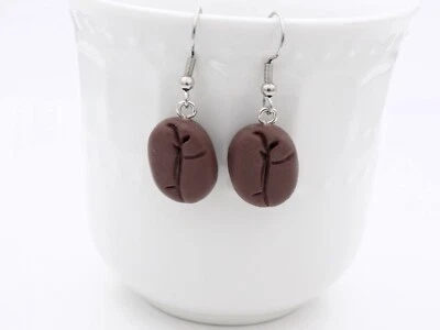 Nuevos Pendientes de Grano de Café - Bebida Joyería Temática - Regalo para Chef Line Cook Foto 1 de 4