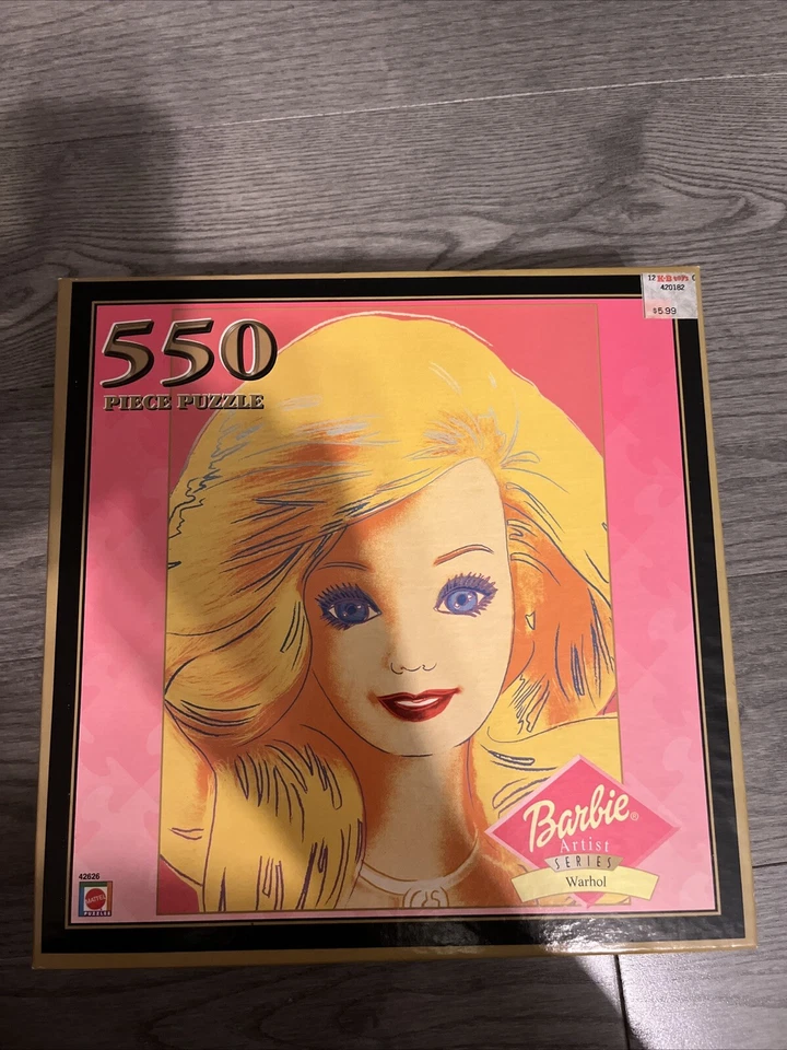 Mattel Barbie Puzzle Artist Series Andy Warhol 550pc Jigsaw 18”x 24”