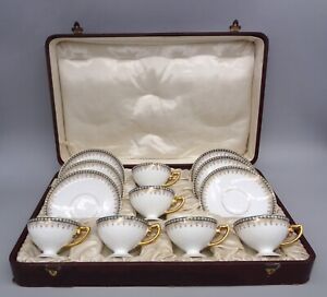 Superb Early 20th Century Rosenthal Porcelain Boxed Tea Set - 6 Cups & Saucers