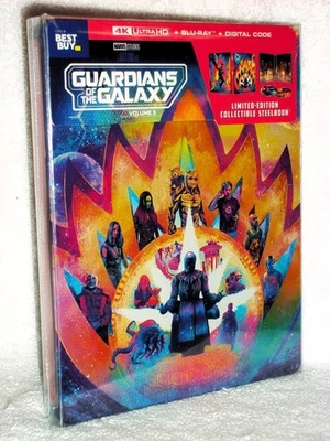 Guardians Of The Galaxy 3 (4K/Blu-ray, 2023, STEELBOOK) Chris Pratt MARVEL hero - Image 1 of 4