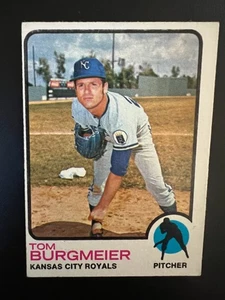1973 Topps Tom Burgmeier #306 Kansas City Royals MISCUT ON BACK - Picture 1 of 2