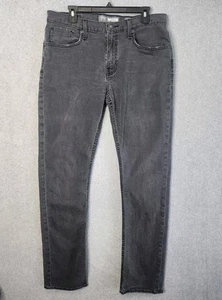 BKE Buckle Jake Jeans Mens 34L Grey Straight Leg Medium Wash Faded Distressed - Picture 1 of 10