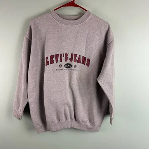 Levis Jeans Grey Crewneck Pullover Sweatshirt Large (read measurments) Essential - Picture 1 of 7