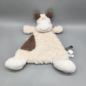 Demdaco COW Lovey Sicherheitsdecke Rassel flach flauschig WEICH braun creme Baby Spielzeug - Bild 1 von 14