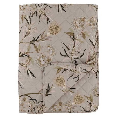 Chic Antique Quilt Aix Gris Topo Con Patrón de Flores 180x130 CM Algodón Colcha - Imagen 1 de 3