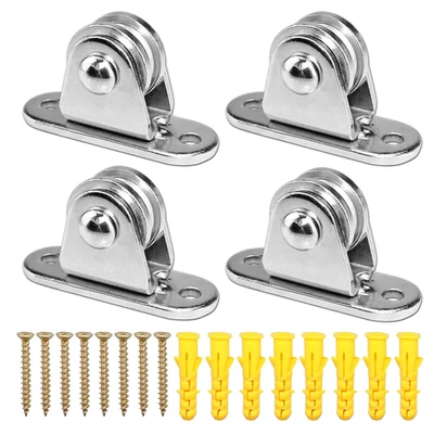 Small Pulley Block Silent Wall Ceiling Mount Pulley with Bearing Fixed Pulleys W - Image 1 of 4