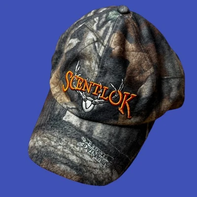 Scentlok Fleece Camouflage Hat Hunt Deer Skull Logo Baseball Strap Back Camo Cap - Image 1 of 4