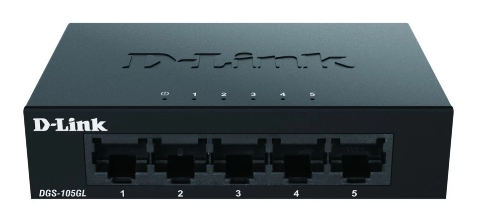 D-Link DGS-105GL 5-Port Unmanaged Gigabit Switch (ohne Lüfter Low Profile Metal