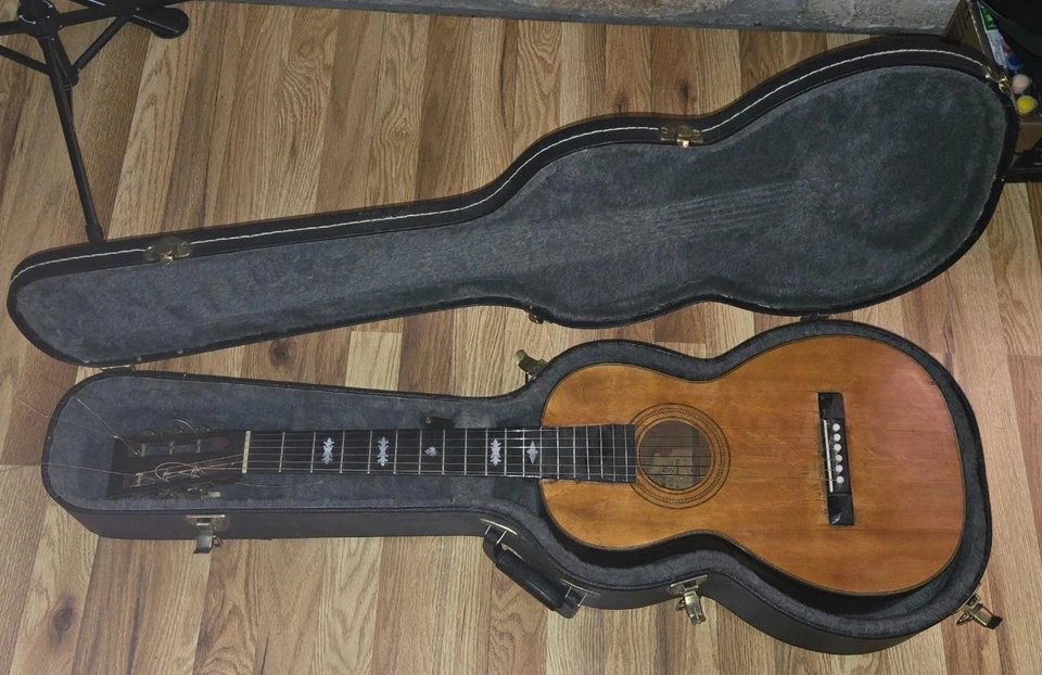 1850's era Asa Warren A.W. White Parlor guitar Boston Mass Jerome tuners - Image 1 of 1