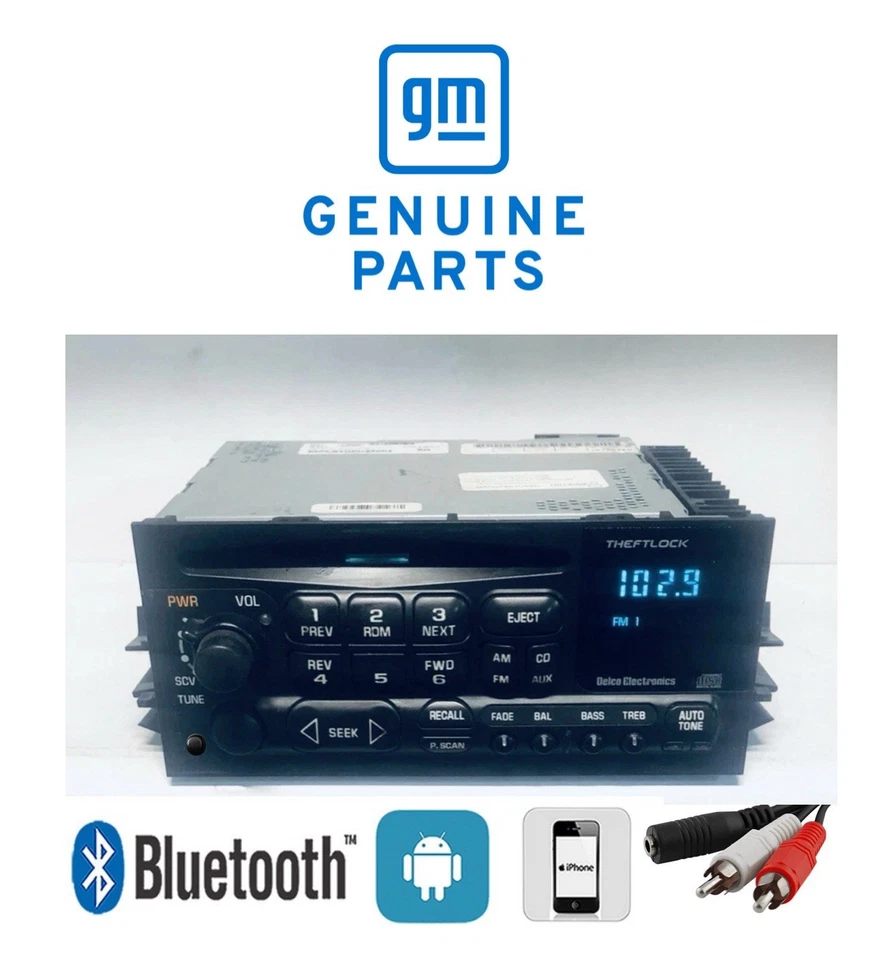 ✅98-02 CHEVY GM TAHOE YUKON SILVERADO LS Z-71 1500 BLUETOOTH RCA AUX COMBO - Image 1 of 4