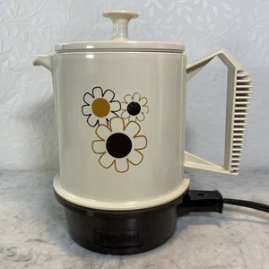 VINTAGE REGAL WARE POLY PERK DAISY ELEKTRISCHE KAFFEE PERKOLATOR KANNE 2-4 TASSEN getestet - Bild 1 von 17