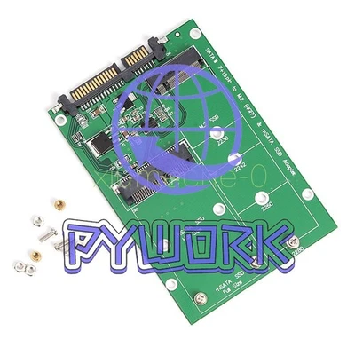 mSATA SSD to SATA M.2 B / B+M KEY NGFF & 2.5" III Board Adapter Converter Card M - Image 1 of 4