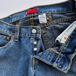 Vintage Levi’s Type 1 Low Slouch Jeans Youth 13M Y2K Made in Hong Kong 1998 - Picture 1 of 16