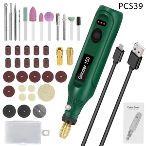 39/155PCS USB Cordless Electric Mini Drill Grinder Polishing Pen Rotary Tool Kit - Picture 1 of 26