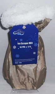 Ice Scraper Mitt ~ 6.5" x 11" ~Tan ~ By Blizzard King - Imagen 1 de 1