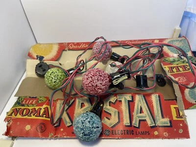 Vtg Christmas Noma Kristal Lights Ornament Lites Snow Sugar Frosted - Image 1 of 2