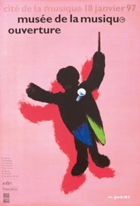 Poster originale d'epoca Quarez Musee de la Musique direttore musicale 1997 - Foto 1 di 1