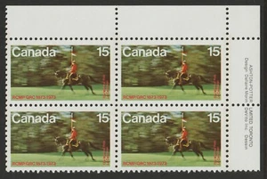 Canada #614, RCMP Centenary, Musical Ride, UR Plate Block of 4, MNH 1973 - Picture 1 of 1