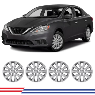 16" Wheel Hubcaps Lacquer Covers  For 2013-19 Nissan Sentra 11-17 Leaf Set Of 4  - Изображение 1 из 4