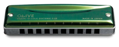 Suzuki Diatonic Harmonica Olive C20 In FA# - F# - Image 1 of 4