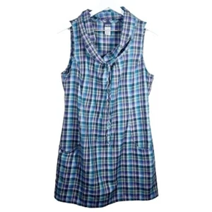 Vestido túnica Patagonia para mujer Fortuity franela a cuadros sin mangas cuello capucha - Imagen 1 de 10