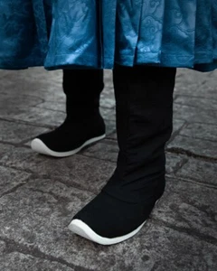 Hanfu schwarze Stiefel Schuhe Herren Canvas erhöhen Gummisohle wasserdicht Chinesisch - Bild 1 von 8