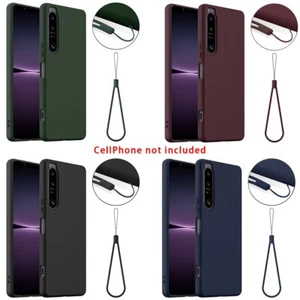 Premium Real Portable Magnetic Silicone Case With Lanyard for Sony Xperia 1 IV - Picture 1 of 12