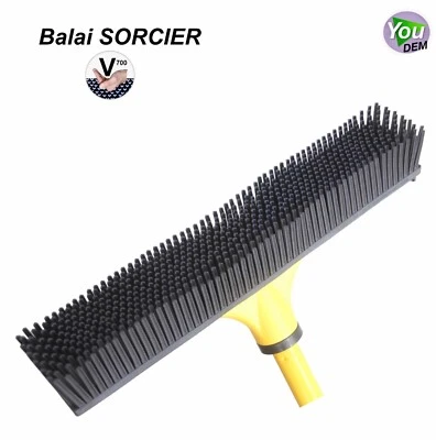 BALAI SORCIER V700 Balai coiffeur picot V7 SORCIER en caoutchouc High-tech. Balai magique universel