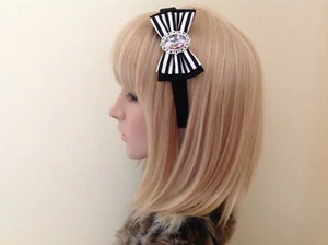 Jack skellington nightmare before Christmas headband hair bow rockabilly disney - Picture 1 of 2