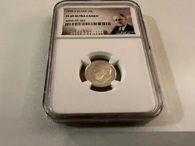 1999-S SILVER ROOSEVELT DIME NGC PF69 ULTRA CAMEO "PORTRAIT LABEL" - Image 1 of 4