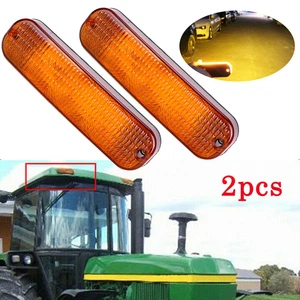 Paar gelbe blinkende LED-Fahrerhausleuchte für John Deere 4230 4430 4630 4040 4240 4440 - Bild 1 von 10