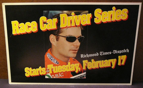 1998 NEWSPAPER RACK NASCAR SALES ADVERTISEMENT POSTER FEATURING JEFF GORDON Cover