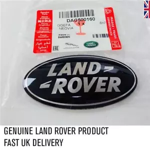 RANGE ROVER EVOQUE L551 GENUINE LAND ROVER GRILLE BADGE BLACK SILVER - Picture 1 of 5