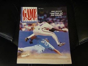 1989 CLEVELAND INDIANS BASEBALL PROGRAM JERRY BROWNE COPERTINA NON SEGNATA - Foto 1 di 1