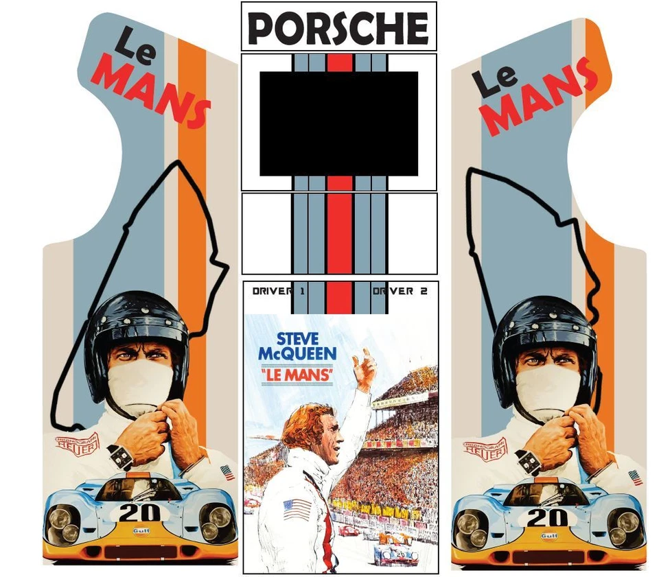 Stickers borne arcade - modèle Porsche Le Mans - Photo 1/1