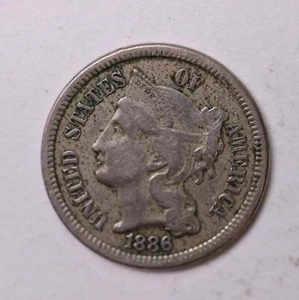 1886 3 Céntimos Cobre Níquel., 'Prueba de Golpe', Extra Fino., Tienda #2215 - Imagen 1 de 2