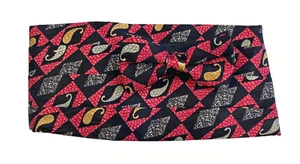 Men's 100% Silk Cummerbund & Bow Tie Set Multicolor Retro Paisley Pattern - Picture 1 of 1