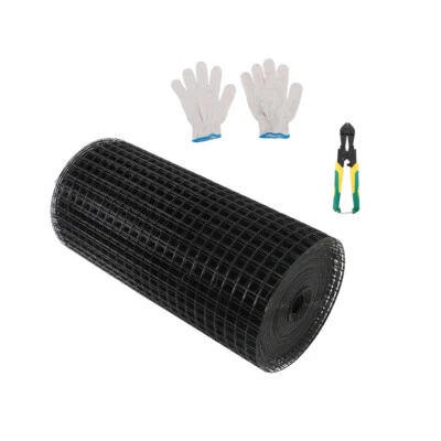 16 Gauge 24"x100' Welded Wire Fence Vinyl Coated Chicken Rabbit Mesh 1"x1" - Image 1 of 4