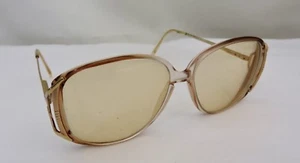 Safilo Women's Eyeglass Frames Pink Plastic Lady Elasta Gold Metal Sides Vintage - Picture 1 of 12