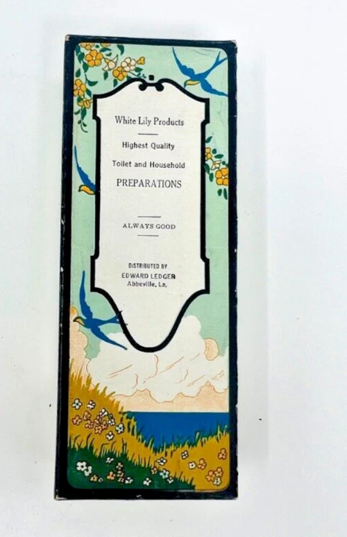 Caja tónica para cabello de quinina lirio blanco vintage años 50 Foto 1 de 4
