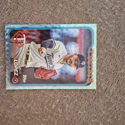 Pablo Lopez 2024 Topps Series 2 AQUA FOIL PARALLEL /399 #651 Minnesota Twins - Image 1 of 2