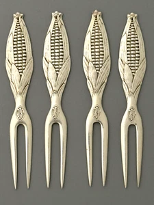 American Sterling Silver CORN HOLDERS by Mauser - Picture 1 of 6
