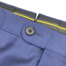 NEW Hickey Freemen Men’s 100% Luxury Wool Dress Pants Flat Front Blue • 40 x 27